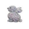 Faship Gorgeous AB Rhinestone Crystal Cute Bunny Rabbit Pin Brooch