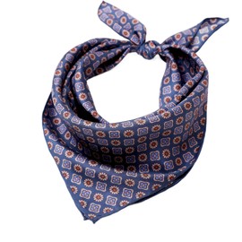 Prettystern Hand Rolled Scarf Ladies Men Unisex 100% Silk Bandana Nicki Scarf Summer Small Silk Scarf, 31 Blue-Purple, 53/53 cm, 14mm spessore, laminato a mano