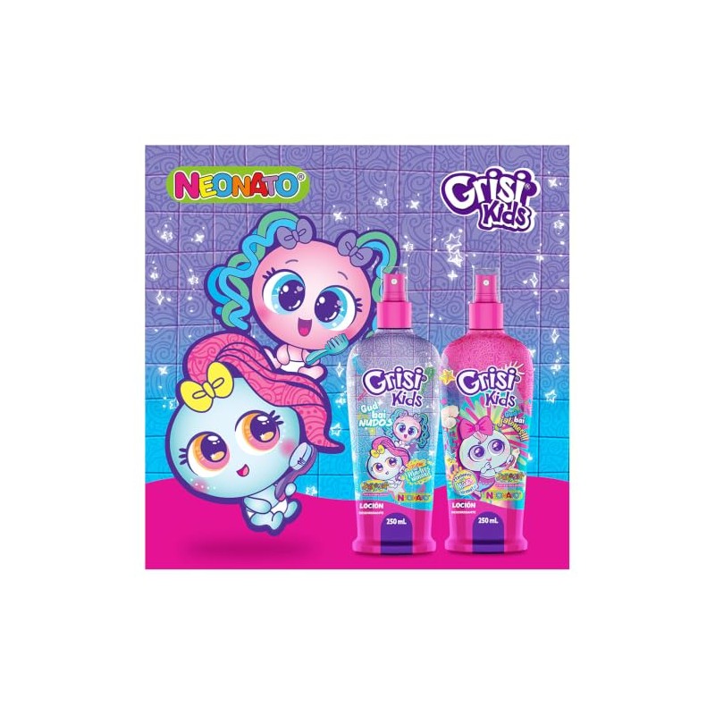 Grisi Kids, Loción Desenredante Neonatos, 250 ml, Aroma a Bombón,
