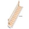 TKSE Dollhouse Staircase, Miniature Doll House Stairs Glossy Rounded Corners