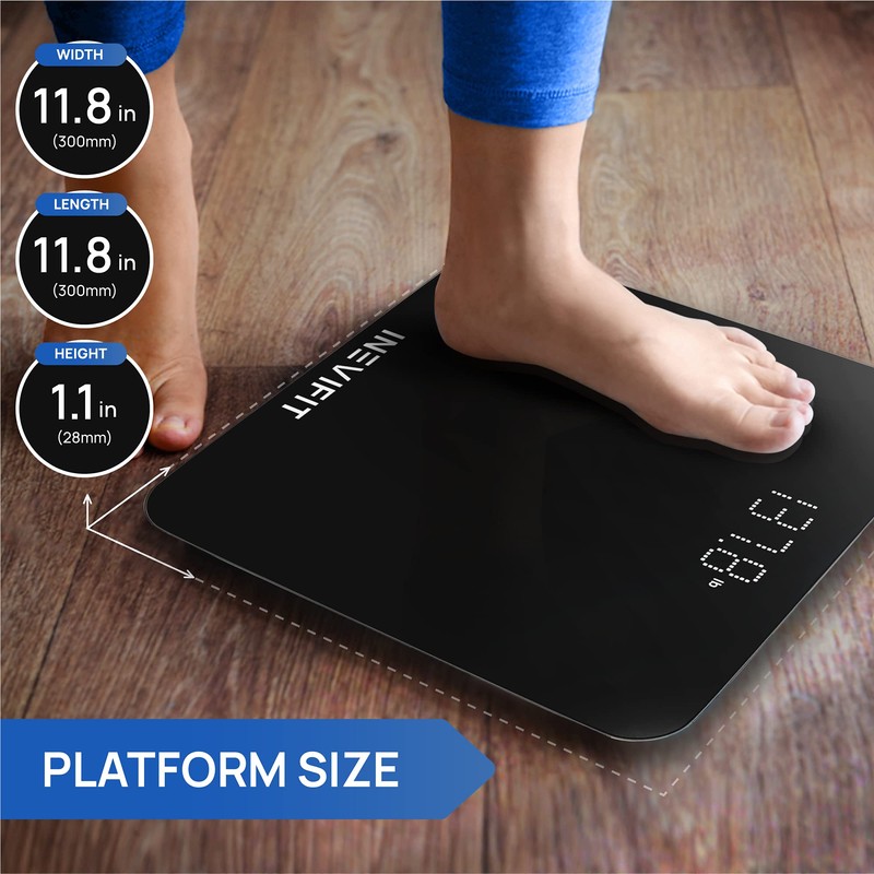 INEVIFIT Bathroom Scale, Highly Accurate Digital Bathroom Body Scale, Measures