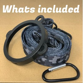 Bottle Sling for YETI Yonder 34oz 25oz 50oz 20oz water bottles.Adjustable strap, Durable Safety Ring, Carabiner Drinkware Metal - Color: Black Camo