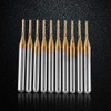 10pcs 1 mm Carbide Square End Mill Titanium Coated Engraving