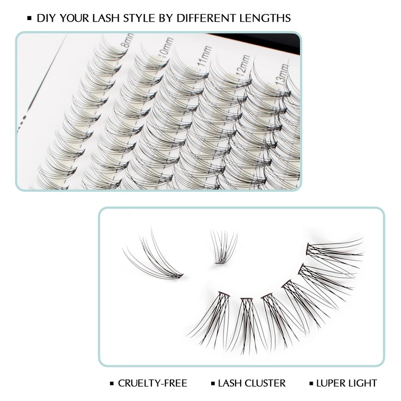Oreola Cluster Lashes Extensions 10D 20D Individual Eyelashes 0.1D Curl