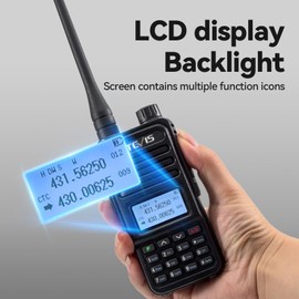 Retevis RT85 Ham Radios Long Range,High Power Walkie Talkies,Dual Band Radio,Built in VFO,DTMF,VOX,Emergency Preparedness,Flashlight,Handheld Ham Radios for Family Survival Gear Camping Hunt(2 Pack)