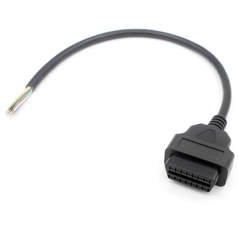 Lalomo OBD-II OBD2 16 Pin Female to to End Open