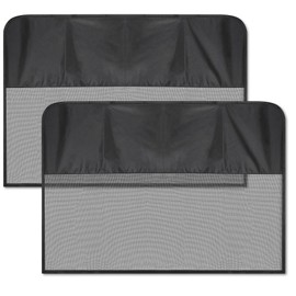 DIZA100 Sonnenblende Auto Magnete, 2 Stück - Halb undurchsichtig & halb halb durchsichtig - Universelle Größe für Seitenscheibe - Schwarzes Material für UV-Schutz - Ideal für Kinder, Haustiere