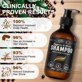 Caffeine Shampoo, Caffeine & Biotin Shampoo for Hair Growth, Organic Hair Growth Shampoo Against Hair Loss and Thinning Hair, Nourishes the Scalp, Volume Shampoo for Women Men, Sulphate-Free, 300 ml