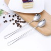 Long Handle Ice Tea Spoon, Stainless Steel Round Head Ergonomic