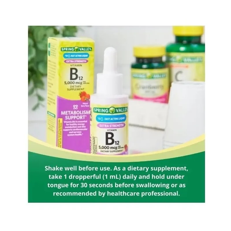 Vitamina B12 Liquida Sublingual 5000 Mcg 59 Dosis Sistema In