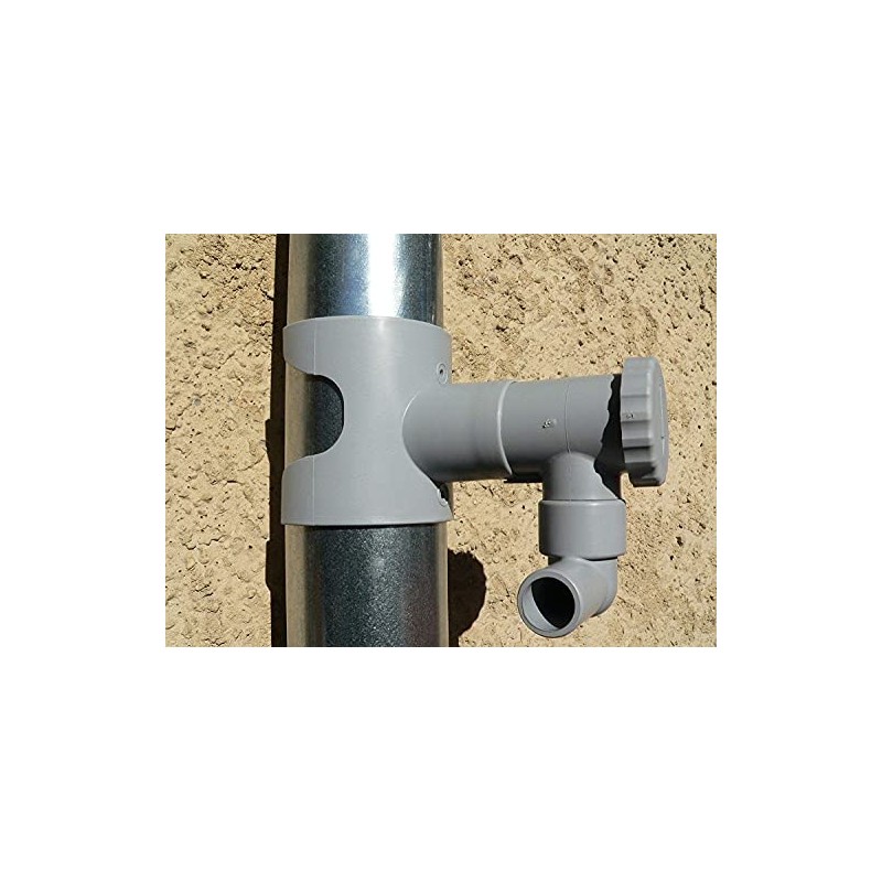 Capt'eau Rain Butt for Round Pipes (Grey)