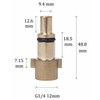M&M Smartek Pressure Washer Adaptor 1/4 Inch Internal Thread to