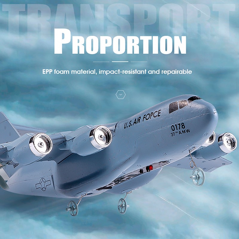 Remote Control Airplane, Transport 390mm Wingspan 2.4GHz 2CH 6-Axis Gyro