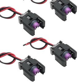 Ollanoos 4Pcs 2 Pin Car Diesel Injector Connector Wire Harness Plug, Waterproof Electronic Connector Wire Harness Replacement for Mercedes Sprinter Replaces 13816706 (15cm)