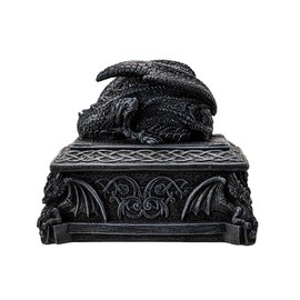 Pacific Giftware Celtic Dragon Jewelry Box – Mythical Winged Guardian Decorative Trinket Holder, Medieval Alchemy Design, Perfect for Dungeons & Dragons Collectibles, 5" L x 4.5" H