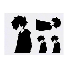 4 x 'Minimalist Emo Boy' Temporary Tattoos - Water Resistant, Skin-Safe, Non-Toxic Transfers, Mixed Sizes (TO00078772)