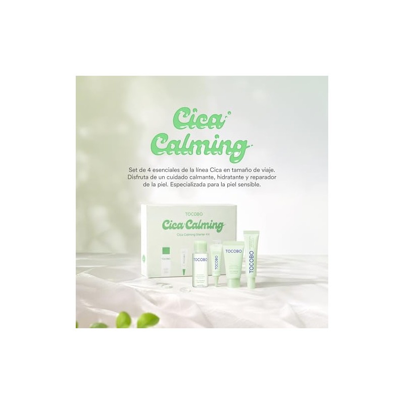 Tocobo Kit Inicio Calmante Cica Rutina Facial Piel Sensible Reactiva