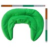 Neck Pillow with Stand-Up Collar, Frog Green, Heat Pad –