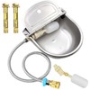 Automatic Dog Water Bowl Dispenser with Float Valve, 304 Stainless