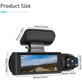 Advanced Dash Cam Front and Rear: Dual 1080p Night Vision Car Security Camera Set for Full HD Surveillance and 24h Parking Mode Protection Plus 32GB Card Included