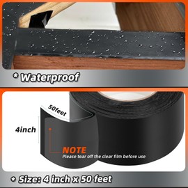 TolleSonne 1 Pack Joist Tape 4" x 50' Weather-Resistant Butyl Joist Tape for Decking, Self Adhesive Deck Flashing Tape for Wood Decks Beams Roof and More