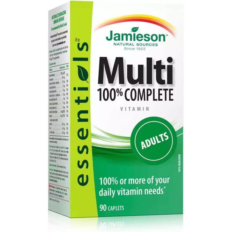 Jamieson Multi 100% Complete Vitamin - Adults - 90 Caplets