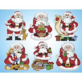 Design Works Crafts Inc. Santa Counted Cross Stitch Ornament Kit, Multi