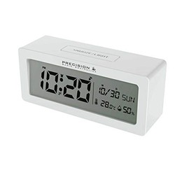 PRECISION Alarm Clock, White, One Size