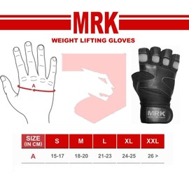 Gym Gloves Men With WristSupport - Leather Fingerless Weightlifting Gloves Men Workout Cycling (Large)