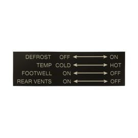 VANAGON Climate Control Label