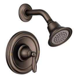 Moen Brantford Oil Rubbed Bronze Posi-Temp Pressure Balancing Shower Trim Kit with Shower Head and Lever Handle (Valve Required), T2152ORB