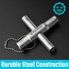 DURATECH 4 Way Sillcock Key Set, 1/4", 9/32", 5/16", 11/32",