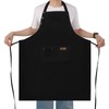 Yuubin Extra Large Aprons for Men, Adjustable Button Bib Apron