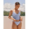 seamoly - Conjunto de tankini de terciopelo con lazo y
