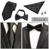 Lunari Necktie, Bow Tie, Pocket Square Cufflinks, Set of 4,