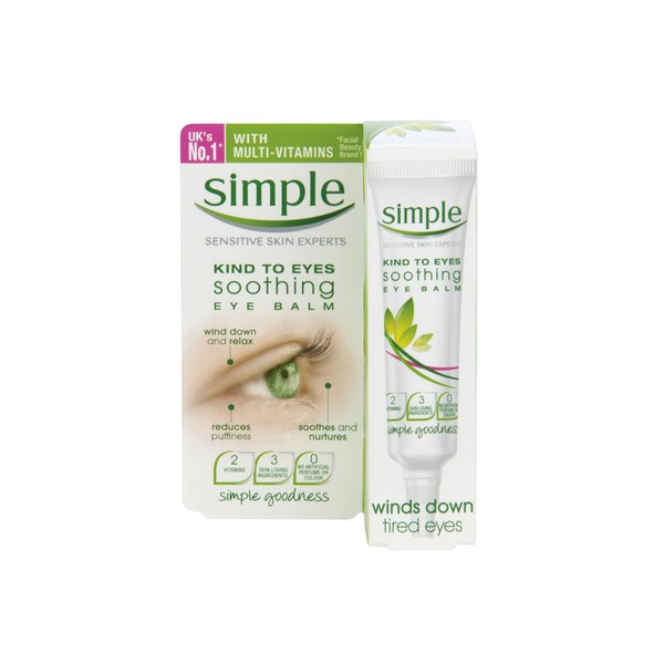 Simple Kind to Eyes Soothing Eye Balm 15ml Pack of 3