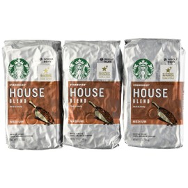 Starbucks House Blend Coffee, Whole Bean, 12-Ounce Bags (Pack of 3)