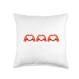 Doyle Goods Co. Hand Heart Symbol Throw Pillow, 16x16, Multicolor