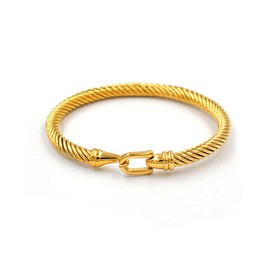 FDEETY Armband Damen Titanium Dreharmband Verstellbare Armkette Armband U Kopf Hakenschließe Personalisierte Armbänder Eleganter Alltagsschmuck Als Kreatives Geschenk Für Frauen(Gold)