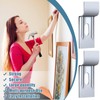Hicarer 100 Pcs Picture Hanging Security Wall Support Brackets Picture