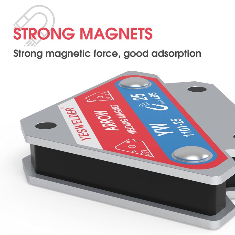 YESWELDER 25 LB & 50LB Welding Magnet-4 Pieces of Magnetic