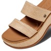 Reef Women's Lofty Lux Hi Slide Sandal, Tan Raffia, 9