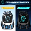 Bevalsa Backpack for Boys, Cool Luminous Backpacks with Lunch Box