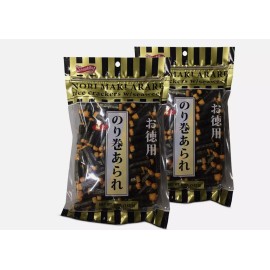 Shirakiku Japanese Nori Maki Arare Rice Crackers Savory Seaweed 5 Oz (Pack of 2)