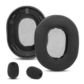 HAIZEEN RIG 500 PRO Ear Pads Replacement (Black, Breathable Fabric Foam) for Plantronics RIG 500 PRO HA/HX/HC Wired Gaming Headsets