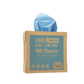 Prep Wipe Lint Free Cleaning Towels Pack of 100 Sheets 9" x 17" (BLUE)