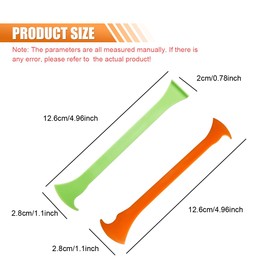 DUSCOKE 4PCS Car Vinyl Wrap Tool, Flexible Double & Single Axe Corner Squeegee, Micro Scraper for Curves Slot Film Cutting, Auto Window Tinting Tool for Film Tucking (Orange & Green)