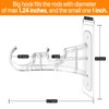 Antimbee 6-Pack Double Curtain Rod Bracket, Adhesive No Drill Curtain