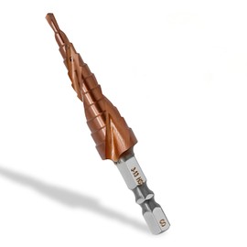 M35 Cobalt Step Drill Bit 3-13mm, 11-Step, HSS Cobalt Cone Drill Bit for Metal Stainless Steel, Cast Iron, Copper & Aluminum, Metal Drilling Tool, Hex Shank