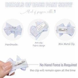 JOYOYO Pack of 40 Baby Hair Bows Baby Hair Clips Craft Small Size 3.5 cm Bow Small Hair Clips Especially for Baby Fine Hair